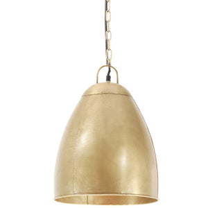 vidaXL Industrial Hanging Lamp 25 W Brass Round 32 cm E27