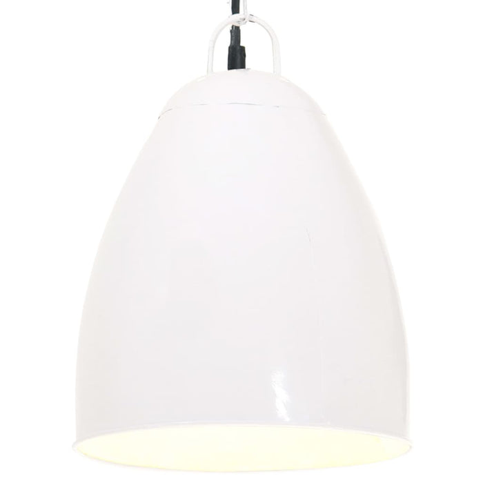 vidaXL Industrial Hanging Lamp 25 W White Round 32 cm E27