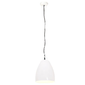 vidaXL Industrial Hanging Lamp 25 W White Round 32 cm E27