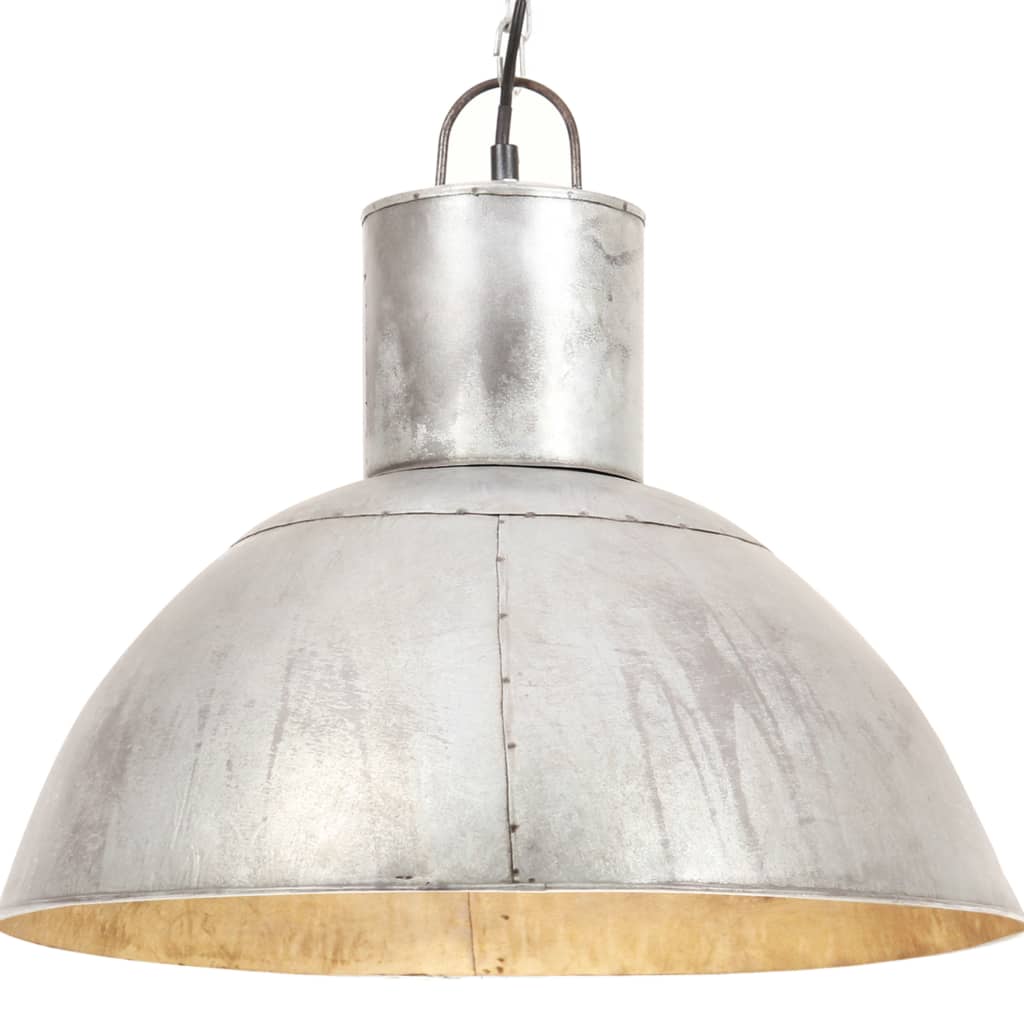 vidaXL Hanging Lamp 25 W Silver Round 48 cm E27