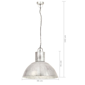 vidaXL Hanging Lamp 25 W Silver Round 48 cm E27