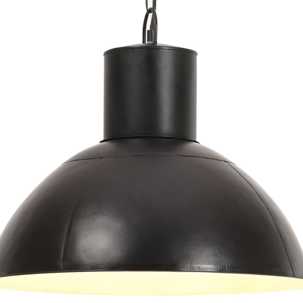 vidaXL Hanging Lamp 25 W Black Round 48 cm E27