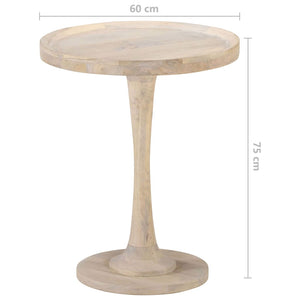 vidaXL Side Table Ø60x75 cm Solid Mango Wood