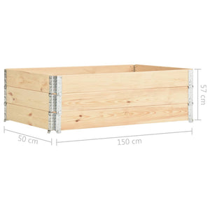 vidaXL Raised Beds 3 pcs 50x150 cm Solid Pine Wood (310055)