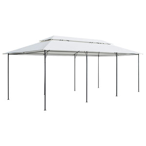 vidaXL Gazebo with Curtains 600x298x270 cm White 180g/m²