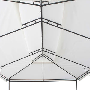 vidaXL Gazebo with Curtains 600x298x270 cm White 180g/m²