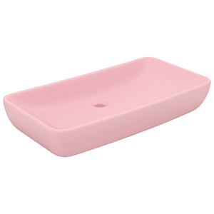 vidaXL Luxury Basin Rectangular Matt Pink 71x38 cm Ceramic