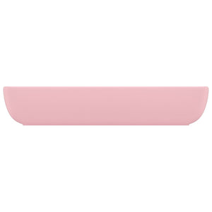 vidaXL Luxury Basin Rectangular Matt Pink 71x38 cm Ceramic