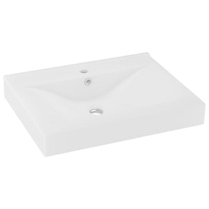 vidaXL Luxury Basin with Faucet Hole Matt White 60x46 cm Ceramic