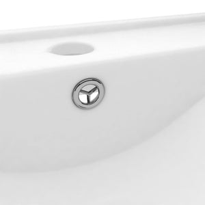 vidaXL Luxury Basin with Faucet Hole Matt White 60x46 cm Ceramic