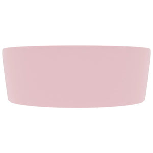 vidaXL Luxury Wash Basin with Overflow Matt Pink 36x13 cm Ceramic