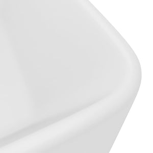 vidaXL Luxury Wash Basin Matt White 41x30x12 cm Ceramic