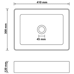 vidaXL Luxury Wash Basin Matt White 41x30x12 cm Ceramic