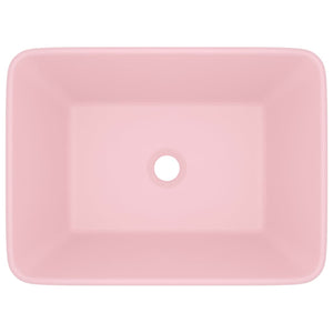 vidaXL Luxury Wash Basin Matt Pink 41x30x12 cm Ceramic