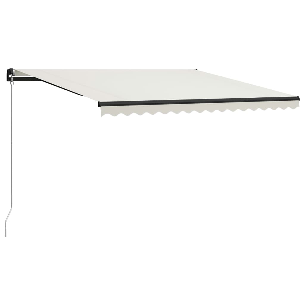 vidaXL Manual Retractable Awning 400x300 cm Cream