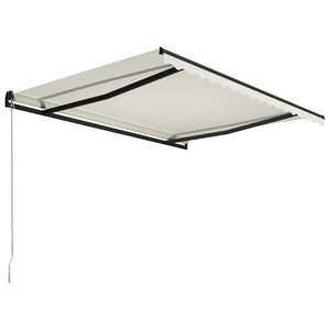 vidaXL Manual Retractable Awning 400x300 cm Cream