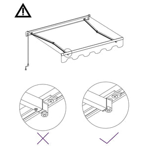 vidaXL Manual Retractable Awning 400x300 cm Cream