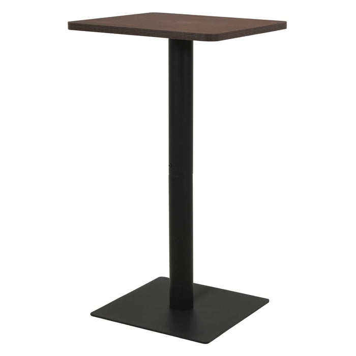 vidaXL Bistro Table Dark Ash 50x50x107 cm