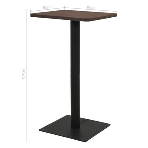 vidaXL Bistro Table Dark Ash 50x50x107 cm