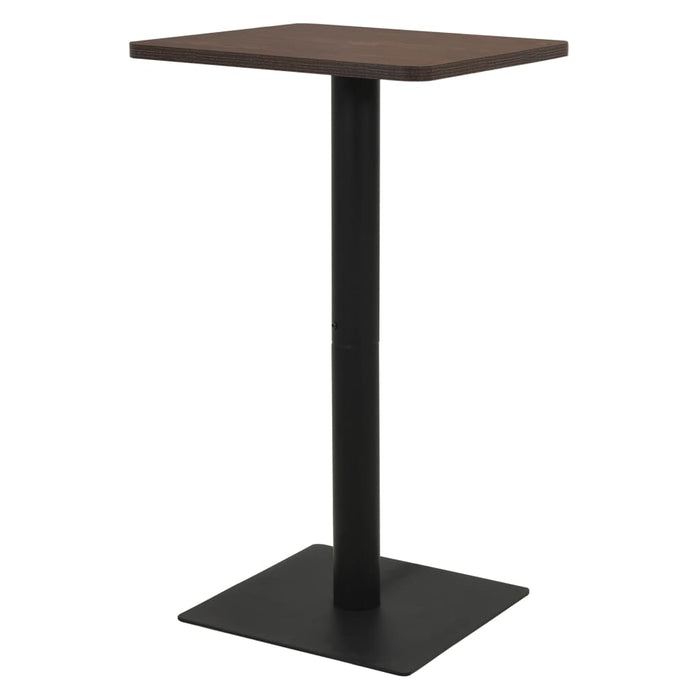 vidaXL Bistro Table Dark Ash 60x60x107 cm