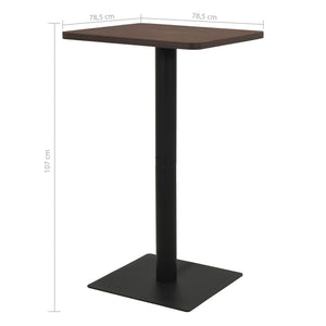 vidaXL Bistro Table Dark Ash 78.5x78.5x107 cm