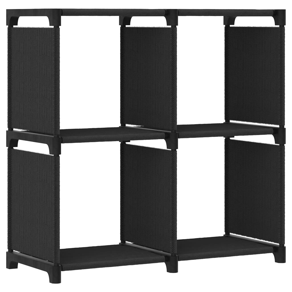 vidaXL 4-Cube Display Shelf Black 69x30x72.5 cm Fabric