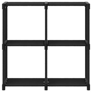 vidaXL 4-Cube Display Shelf Black 69x30x72.5 cm Fabric