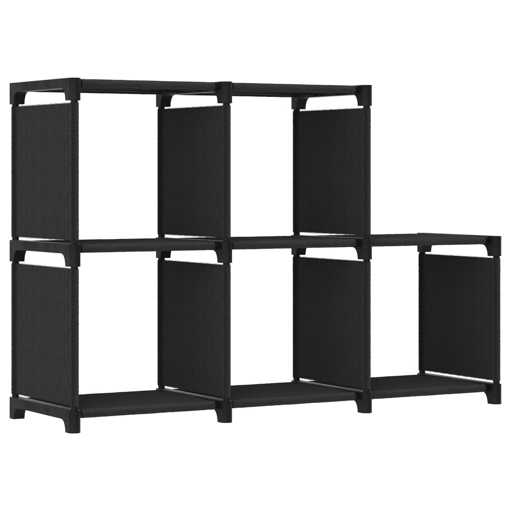 vidaXL 5-Cube Display Shelf Black 103x30x72.5 cm Fabric