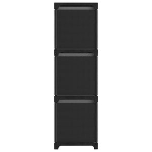 vidaXL 9-Cube Display Shelf with Boxes Black 103x30x107.5 cm Fabric