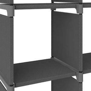 vidaXL 15-Cube Display Shelf Grey 103x30x175.5 cm Fabric