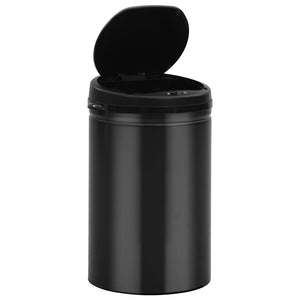 vidaXL Automatic Sensor Dustbin 30 L Carbon Steel Black