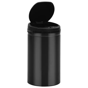 vidaXL Automatic Sensor Dustbin 40 L Carbon Steel Black