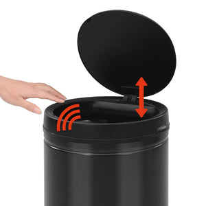 vidaXL Automatic Sensor Dustbin 60 L Carbon Steel Black