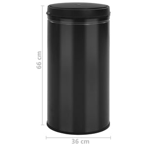 vidaXL Automatic Sensor Dustbin 60 L Carbon Steel Black