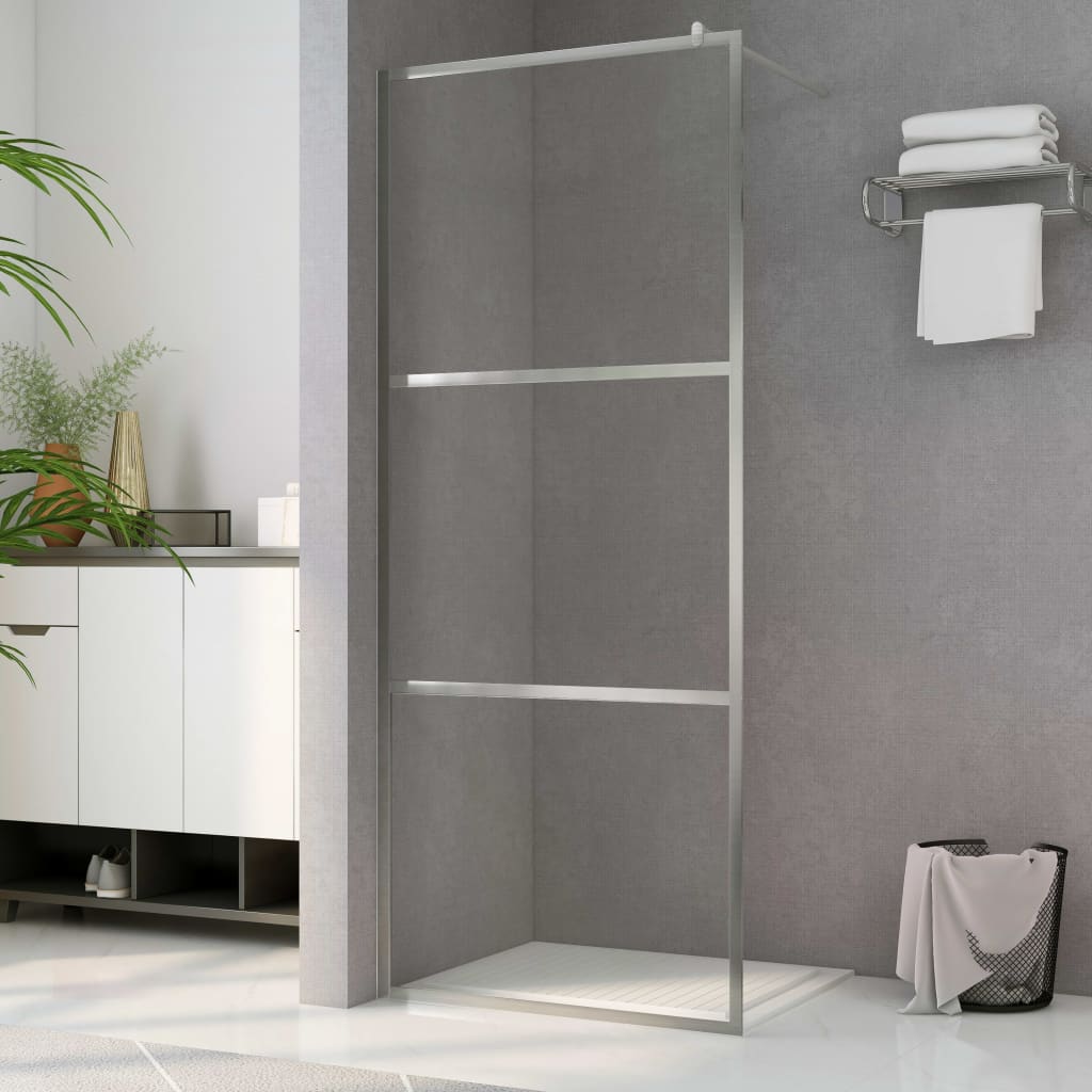 vidaXL Walk-in Shower Wall with Clear ESG Glass 80x195 cm