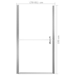 vidaXL Shower Door Tempered Glass 81x195 cm