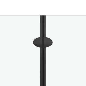 vidaXL Folding Shower Enclosure 3 Panels ESG 130x138 cm Black
