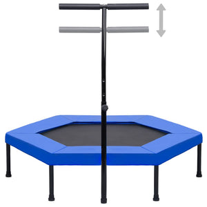 vidaXL Fitness Trampoline with Handle and Safety Pad Hexagon 122 cm