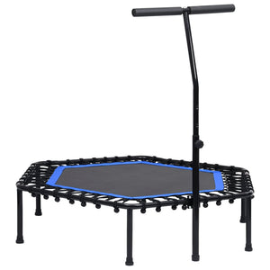 vidaXL Fitness Trampoline with Handle and Safety Pad Hexagon 122 cm