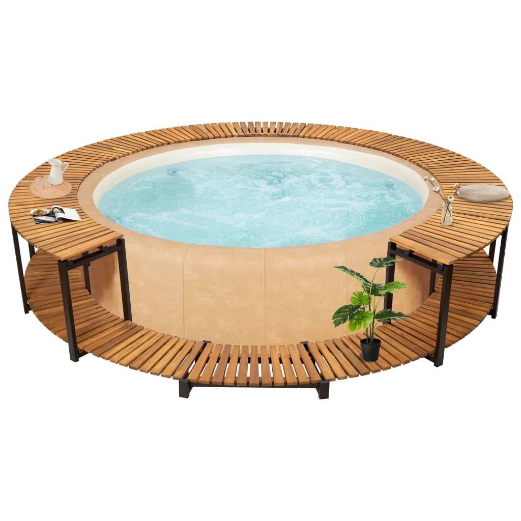 vidaXL Spa Surround 273x53 cm Solid Acacia Wood