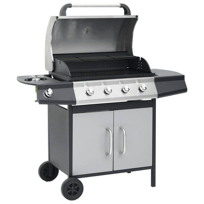 vidaXL Gas Barbecue Grill 4+1 Cooking Zone Steel & Stainless Steel