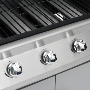 vidaXL Gas Barbecue Grill 4+1 Cooking Zone Steel & Stainless Steel