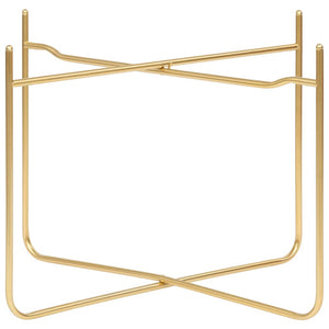 vidaXL Side Table Black and Gold 38x38x38.5 cm MDF