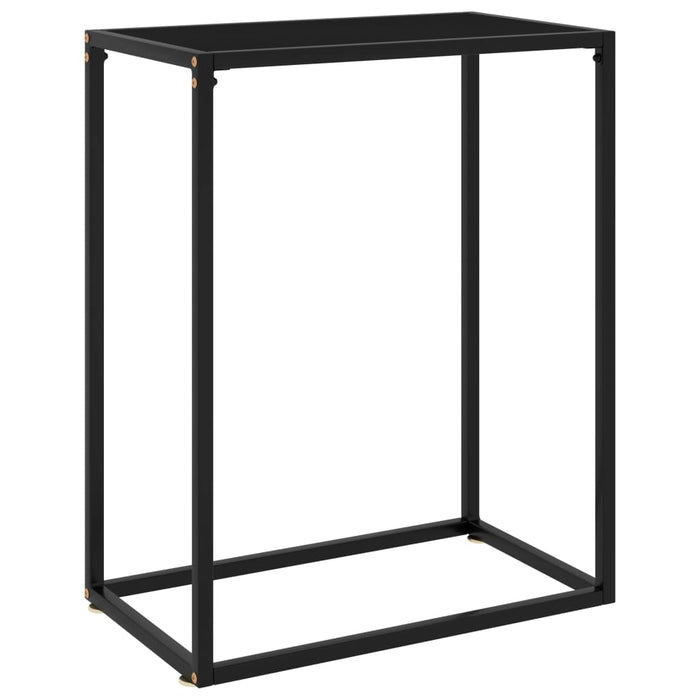 vidaXL Console Table Black 60x35x75 cm Tempered Glass