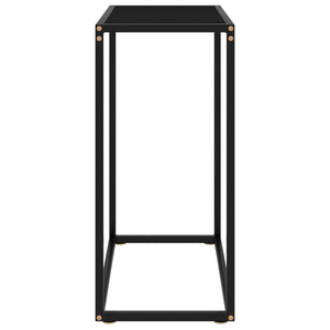 vidaXL Console Table Black 60x35x75 cm Tempered Glass