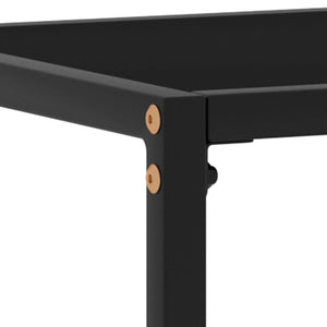 vidaXL Console Table Black 60x35x75 cm Tempered Glass