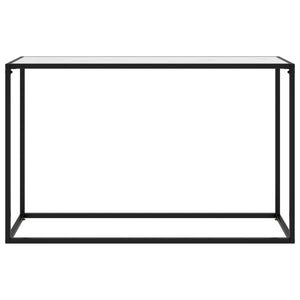 vidaXL Console Table White 120x35x75 cm Tempered Glass