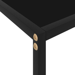 vidaXL Console Table Black 60x35x75 cm Tempered Glass