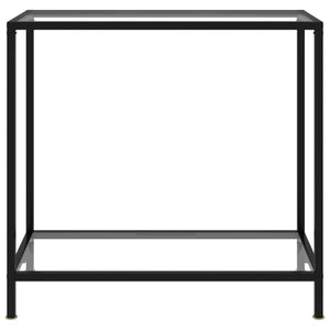 vidaXL Console Table Transparent 80x35x75 cm Tempered Glass