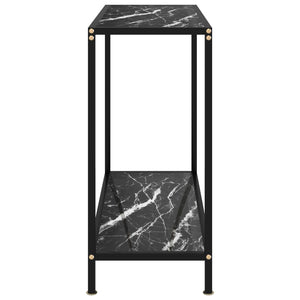 vidaXL Console Table Black 80x35x75 cm Tempered Glass